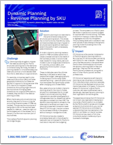 Dynamic Planning-Revenue